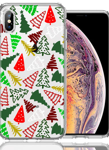 Apple iPhone XS Max Christmas Trees Holiday Festive Winter By BillyElleCo Double Layer Phone Case Cover