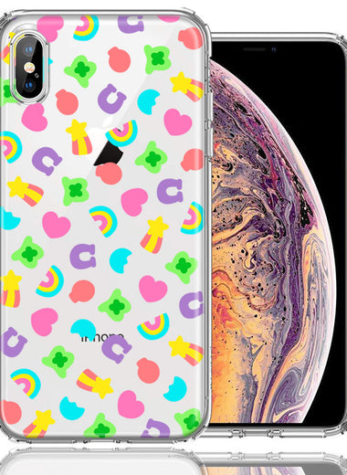 Apple iPhone XS/X Cute Lucky Marshmallow Cereal Nostalgic Double Layer Phone Case Cover