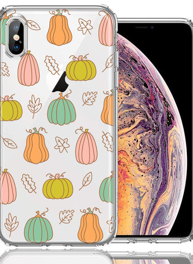Apple iPhone XS Max Fall Autumn Fairy Pumpkins Thanksgiving Spooky Season Double Layer Phone Case Cover