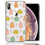 Apple iPhone XS Max Fall Autumn Fairy Pumpkins Thanksgiving Spooky Season Double Layer Phone Case Cover