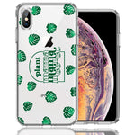 Apple iPhone XS/X Plant Mama Houseplant Lover Monstera Tropical Leaf Green Design Double Layer Phone Case Cover