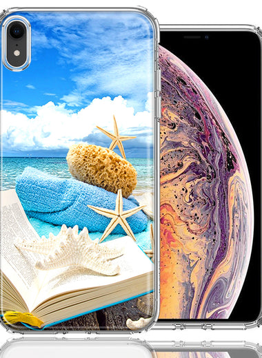 Apple iPhone XR Beach Reading Design Double Layer Phone Case Cover