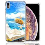 Apple iPhone XR Beach Reading Design Double Layer Phone Case Cover