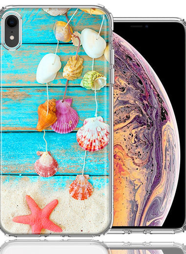 Apple iPhone XR Seashell Wind chimes Design Double Layer Phone Case Cover