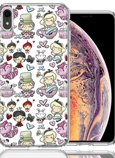 Apple iPhone XR Wonderland Design Double Layer Phone Case Cover