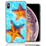 Apple iPhone XS Max Ocean Starfish Design Double Layer Phone Case Cover