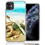 Apple iPhone 12 Mini Beach Message Bottle Design Double Layer Phone Case Cover