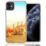 Apple iPhone 12 Beach Shell Design Double Layer Phone Case Cover