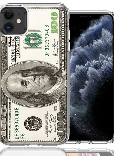 Apple iPhone 12 Benjamin $100 Bill Design Double Layer Phone Case Cover