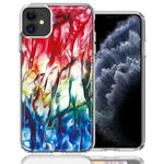 Apple iPhone 12 Land Sea Abstract Design Double Layer Phone Case Cover