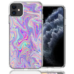 Apple iPhone 12 Paint Swirl Design Double Layer Phone Case Cover