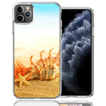 Apple iPhone 11 Pro Beach Shell Design Double Layer Phone Case Cover