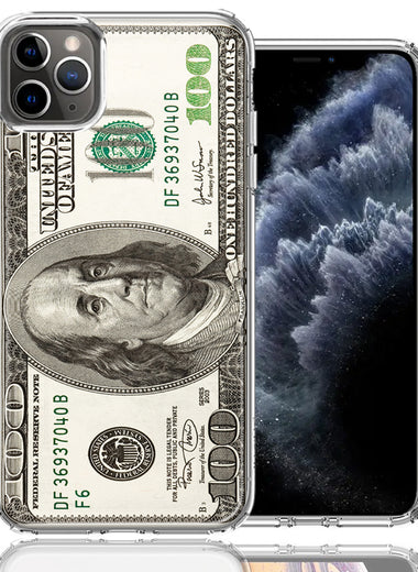 Apple iPhone 12 Pro 6.1" Benjamin $100 Bill Design Double Layer Phone Case Cover