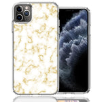 Apple iPhone 12 Pro 6.1" Gold Marble Design Double Layer Phone Case Cover