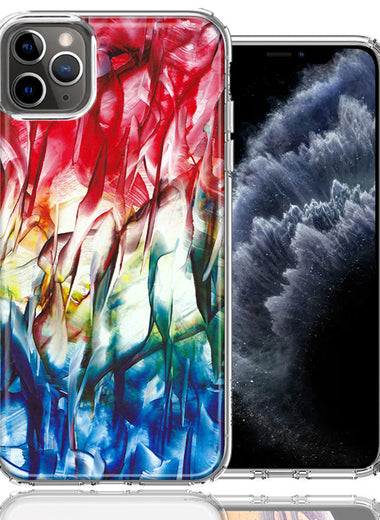 Apple iPhone 11 Pro Max Land Sea Abstract Design Double Layer Phone Case Cover
