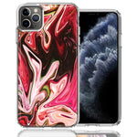 Apple iPhone 11 Pro Max Pink Abstract Design Double Layer Phone Case Cover