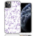 Apple iPhone 12 Pro 6.1" Purple Marble Design Double Layer Phone Case Cover