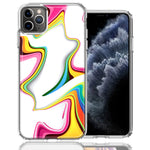 Apple iPhone 11 Pro Rainbow Abstract Design Double Layer Phone Case Cover