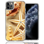 Apple iPhone 11 Pro Sand Shells Starfish Design Double Layer Phone Case Cover