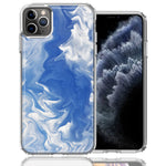 Apple iPhone 12 Pro Max Sky Blue Swirl Design Double Layer Phone Case Cover