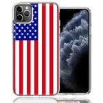 Apple iPhone 11 Pro Max USA American Flag  Design Double Layer Phone Case Cover