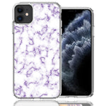 Apple iPhone 12 Purple Marble Design Double Layer Phone Case Cover