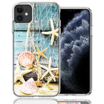 Apple iPhone 12 Starfish Net Design Double Layer Phone Case Cover