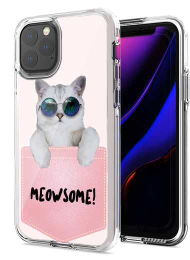 Apple iPhone 12 Pro 6.1" Meowsome Cat Design Double Layer Phone Case Cover