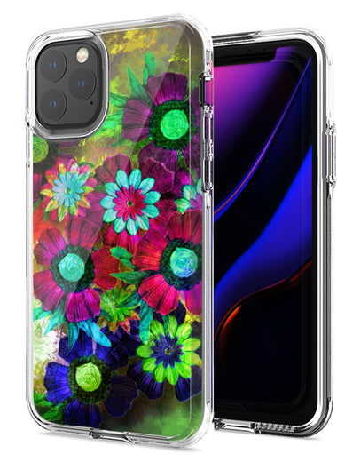 Apple iPhone 12 Pro 6.1" Colorful Daisies Design Double Layer Phone Case Cover