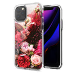 Apple iPhone 12 Colorful Flowers Design Double Layer Phone Case Cover