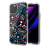 Apple iPhone 12 Cute Daisies Design Double Layer Phone Case Cover