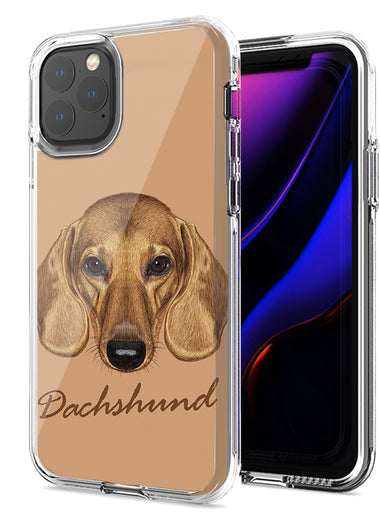 Apple iPhone 12 Pro 6.1" Dachshund Design Double Layer Phone Case Cover
