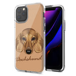 Apple iPhone 12 Pro 6.1" Dachshund Design Double Layer Phone Case Cover