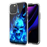 Apple iPhone 12 Pro Max Flaming Skull Design Double Layer Phone Case Cover