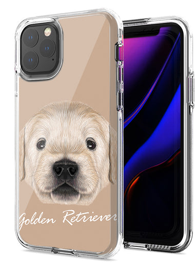 Apple iPhone 12 Pro Max Golden Retriever Design Double Layer Phone Case Cover