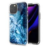 Apple iPhone 12 Deep Blue Ocean Waves Design Double Layer Phone Case Cover