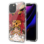 Apple iPhone 12 Mini Red Pirate Skull Design Double Layer Phone Case Cover