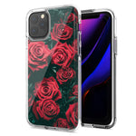 Apple iPhone 12 Pro 6.1" Red Roses Design Double Layer Phone Case Cover