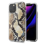 Apple iPhone 12 Snake Skin Design Double Layer Phone Case Cover