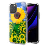 Apple iPhone 12 Sunflowers Design Double Layer Phone Case Cover