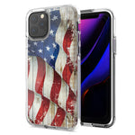 Apple iPhone 12 Pro 6.1" Vintage American Flag Design Double Layer Phone Case Cover