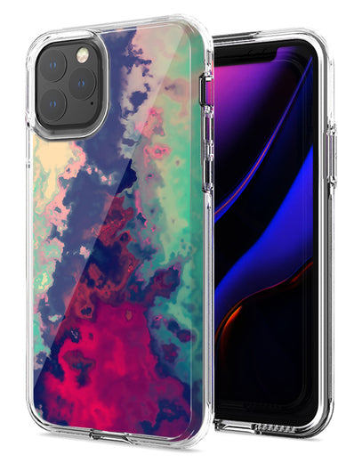 Apple iPhone 12 Pro 6.1" Watercolor Paint Design Double Layer Phone Case Cover