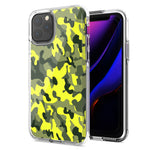 Apple iPhone 12 Pro Max Yellow Green Camo Design Double Layer Phone Case Cover