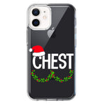 Apple iPhone 12 Christmas Funny Ornaments Couples Chest Nuts Hybrid Protective Phone Case Cover