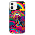 Apple iPhone 12 Psychedelic Trippy Hippie Night Walk Hybrid Protective Phone Case Cover