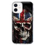 Apple iPhone 12 British UK Flag Skull Hybrid Protective Phone Case Cover