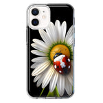 Apple iPhone 11 Cute White Daisy Red Ladybug Double Layer Phone Case Cover