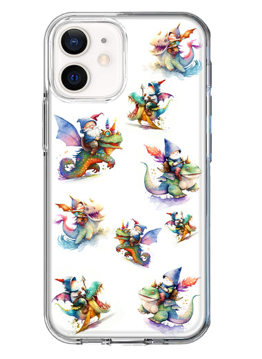 Apple iPhone 12 Cute Fairy Cartoon Gnomes Dragons Monsters Hybrid Protective Phone Case Cover