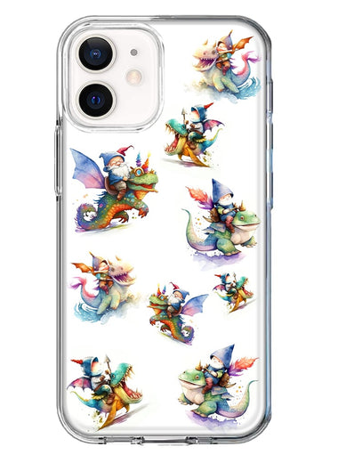 Apple iPhone 12 Mini Cute Fairy Cartoon Gnomes Dragons Monsters Hybrid Protective Phone Case Cover