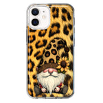 Apple iPhone 11 Gnome Sunflower Leopard Hybrid Protective Phone Case Cover